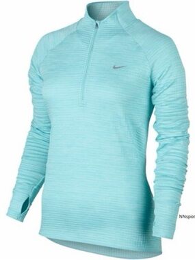 Nike Women's Blue Quarter-Zip Performance Pullover Size Small